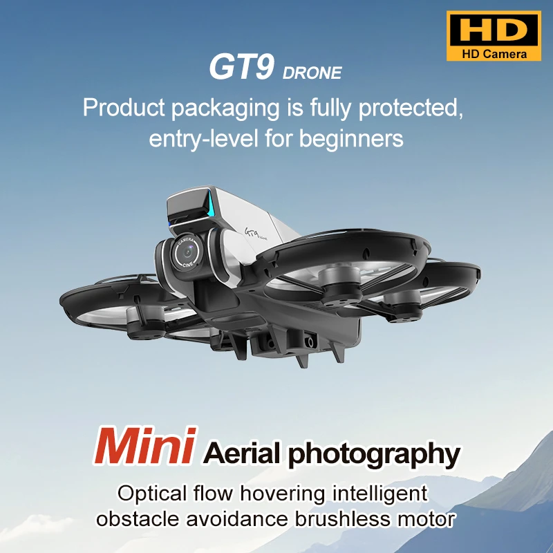 Xioami GT9 Drone GPS Foldable Quadcopter Display Dual Lens WiFi Optical Flow Positioning Powerful Brushless Motor HD Aerial