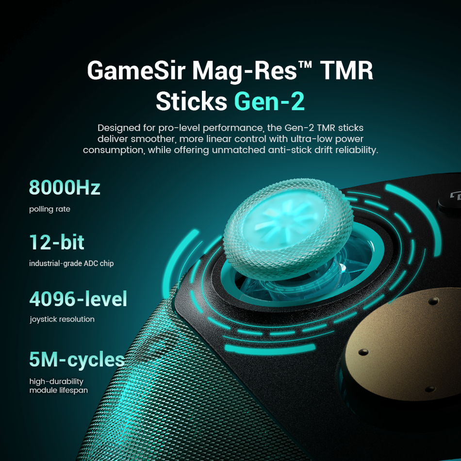 GameSir G7 Pro Aimlabs Edition Wireless Controller 8000Hz Polling Rate TMR Gen-2 Joystick Hall Effect Trigger Switch