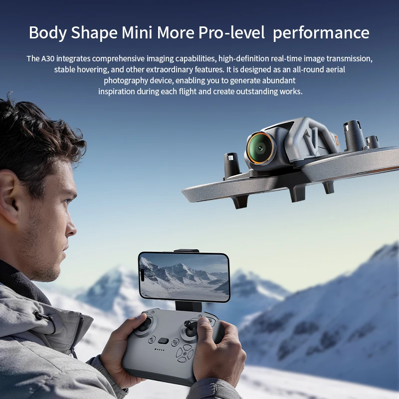 Xiaomi A30 Foldable GPS Drone with 4K/8K HD Camera. This high-performance RC quadcopter features full wrap protection and a sleek racing design, perfect for outdoor aerial