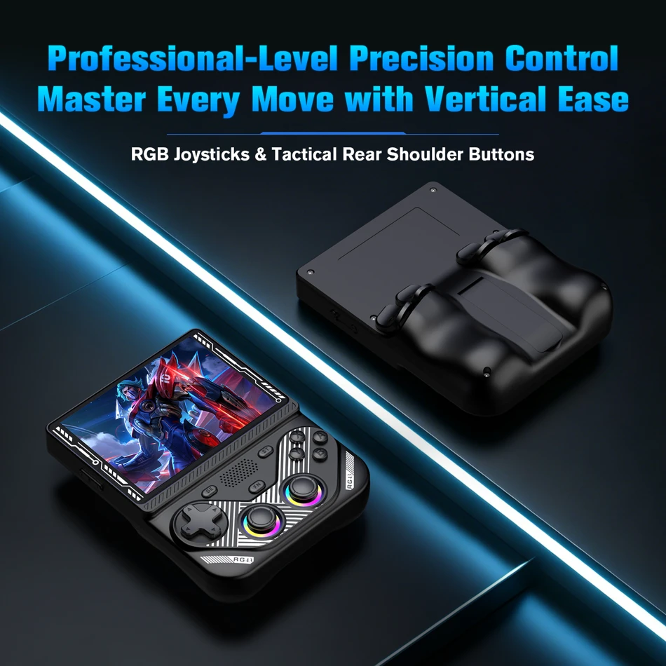 RG43V Pro Retro Handheld Game Console 4.3 Inch IPS Screen Dual System With RK3562 CPU 22000+ Games Support WiFi Network Fighting