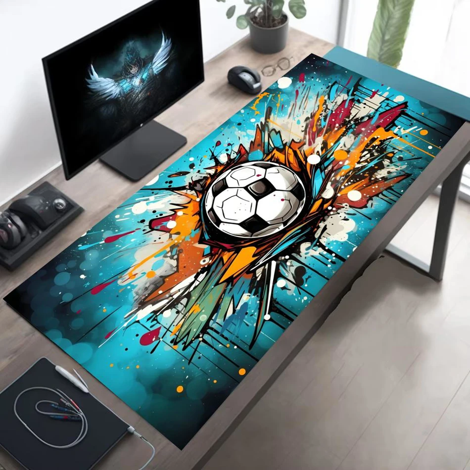 Football Impact Design Mouse Pad PC Gaming Desk Mat XXL Large Rubber Anti-slip Durable Gamer Accessories Keyboard Long Mousepad
