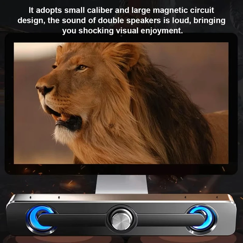 Caixa De Som Wired USB Subwoofer Soundbar For Computer PC Laptop Desktop Audio Music Sound Box Bar Woofer Speaker System