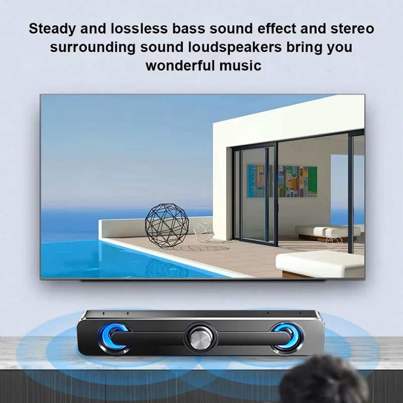 Caixa De Som Wired USB Subwoofer Soundbar For Computer PC Laptop Desktop Audio Music Sound Box Bar Woofer Speaker System