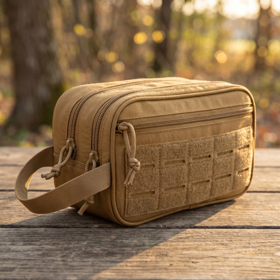 BrandModel Tactical Toiletry Bag Molle Hanging Dopp Kit Shaving Bag Camping Hiking Gym Storage Bag