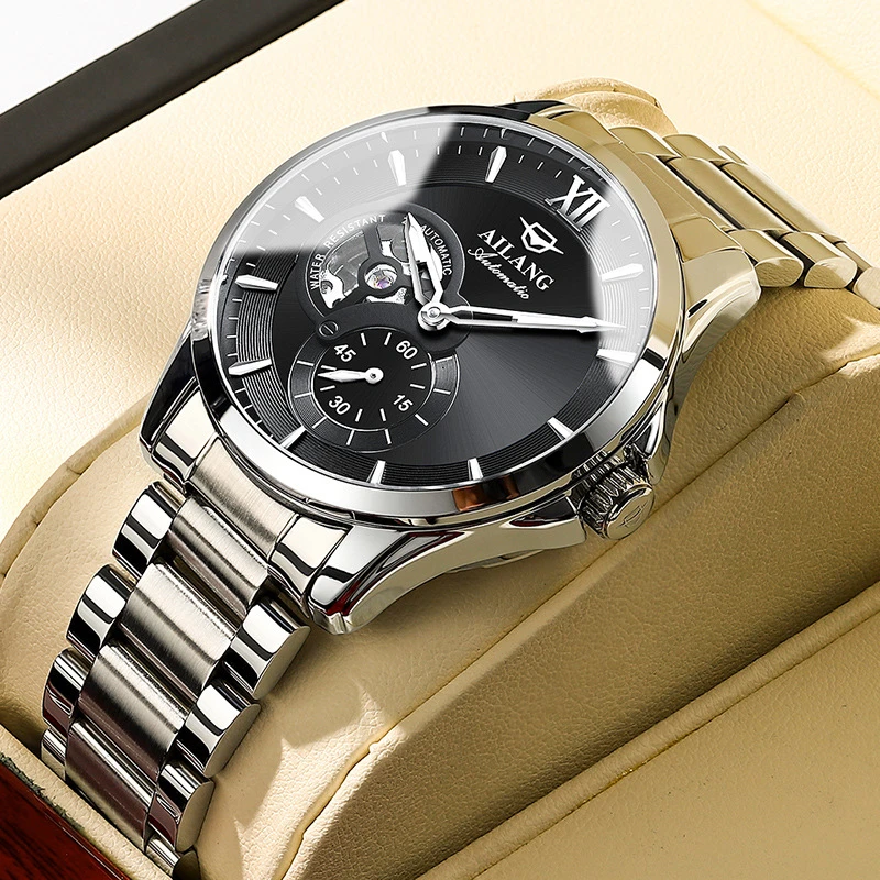 Watches for Men Tourbillon Skeleton Luminous Luxury Mechanical Self Winding Men's Wrist Watch Waterproof