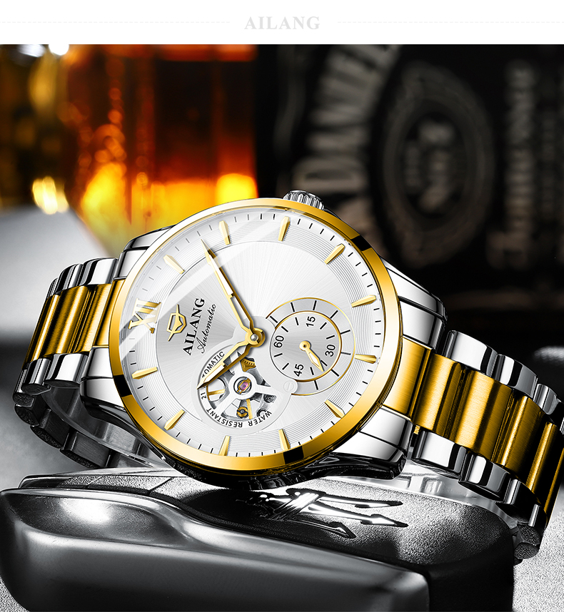 Watches for Men Tourbillon Skeleton Luminous Luxury Mechanical Self Winding Men's Wrist Watch Waterproof