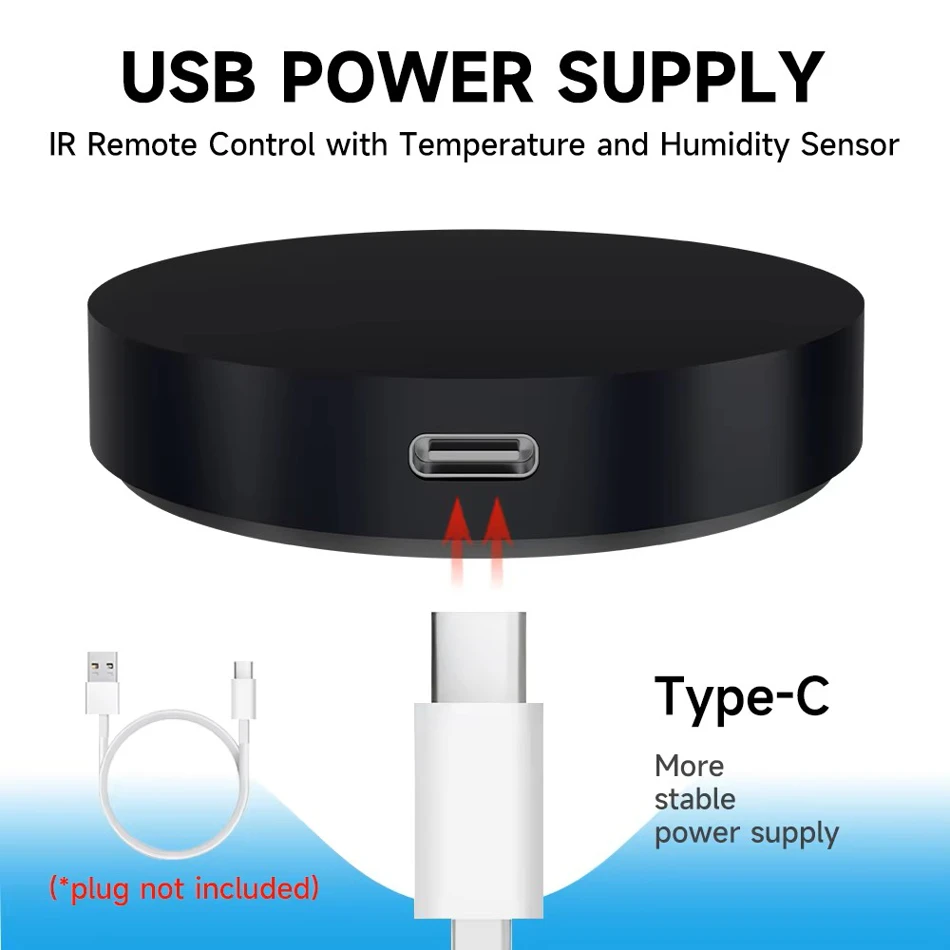 Tuya Smart 3 in 1 WiFi Universal IR Remote Controller Temperature Humidity Sensor AC TV DVD Voice Control Alexa Google Smart Life