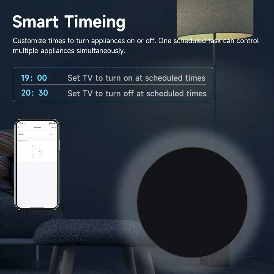Tuya Smart 3 in 1 WiFi Universal IR Remote Controller Temperature Humidity Sensor AC TV DVD Voice Control Alexa Google Smart Life