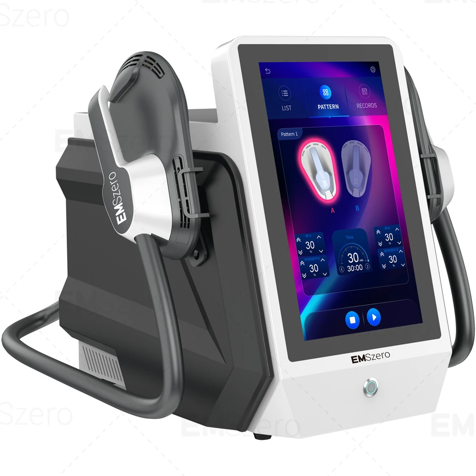 EMSzero 6500W 15Tesla Professional Body Sculpting Machine for Fat Removal and Muscle Building. This electric muscle stimulation system provides effective contouring and slimming.