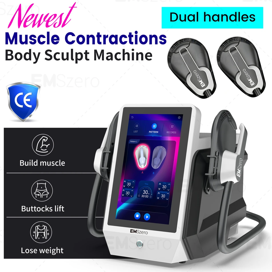 EMSzero 6500W 15Tesla Professional Body Sculpting Machine for Fat Removal and Muscle Building. This electric muscle stimulation system provides effective contouring and slimming.
