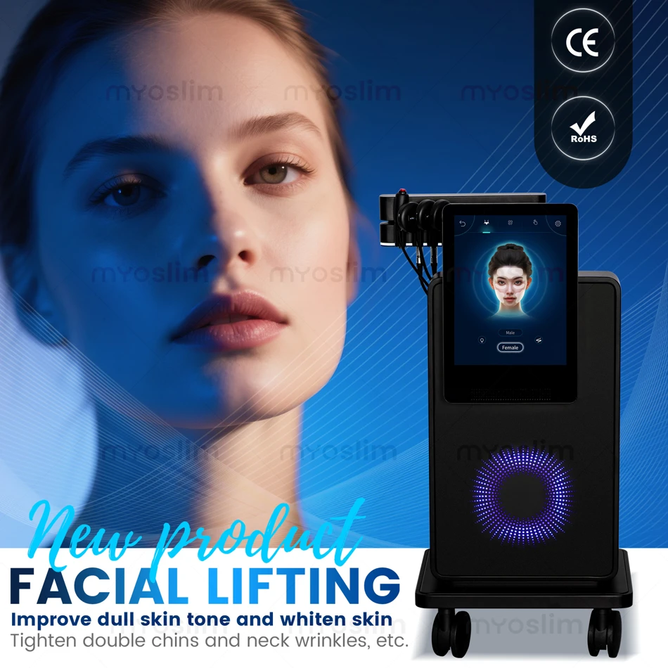 EMSZERO MYOslim Microcurrent Electromagnetic Facial Rejuvenator, Anti-Wrinkle Skin Tightening Device, Professional-Grade Home Use, Lifted Firm Facial Contours