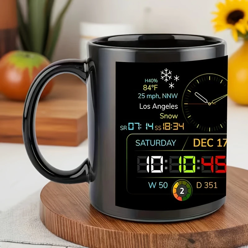 Nordic Ceramic Large Capacity Coffee Mug Black Handle Ceramic Coffee Cup