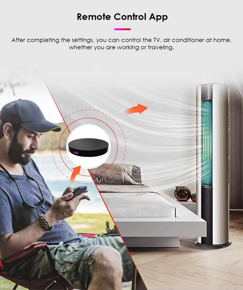 Tuya WiFi IR RF Universal Smart Remote SmartLife App Control for TV AC DVD Compatible Alexa Google Assistant