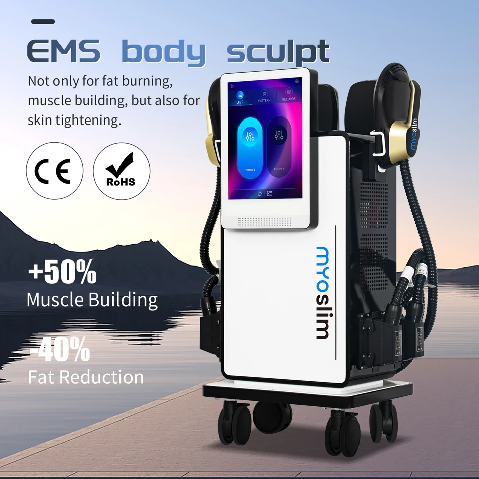 NovaSculpt Pro EMS Body Sculpting Machine for Muscle Building and Fat Reduction, Electromagnetic Muscle Stimulation Device, Dual Applicators, Power Cord, User Manual