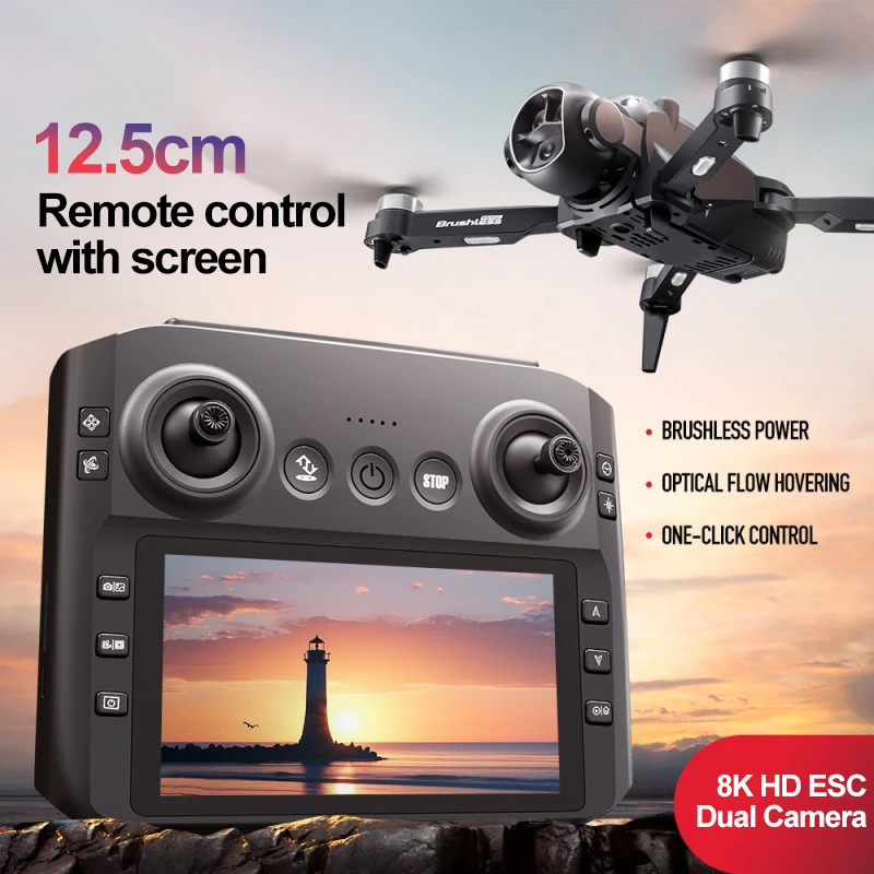 M7 GPS Drone 8K  Aerial HD Dual Camera Intelligent Opstacle Avoidance Brushless Power Screen Remote Control GPS Drone