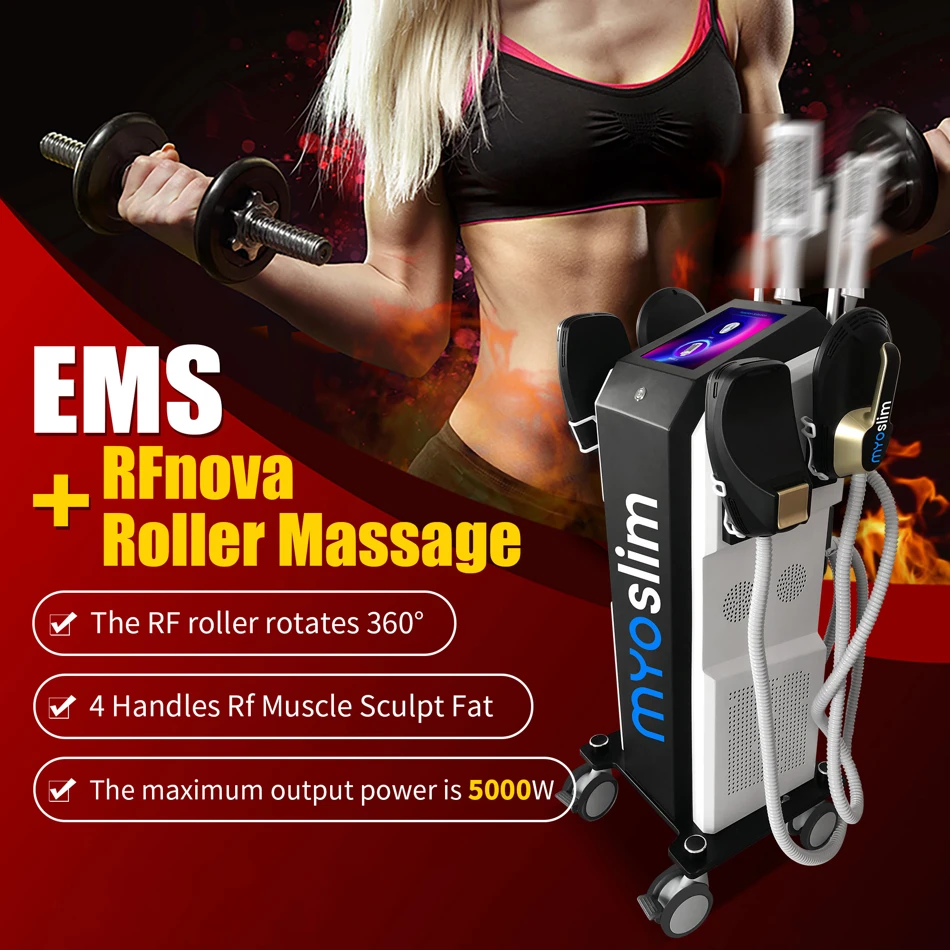 Myoslim EMS Vacuum Inner Ball Roller 360 Degree Rolling Cellulite Massage Weight Loss Machine Body Muscle Slimming Fat Removal