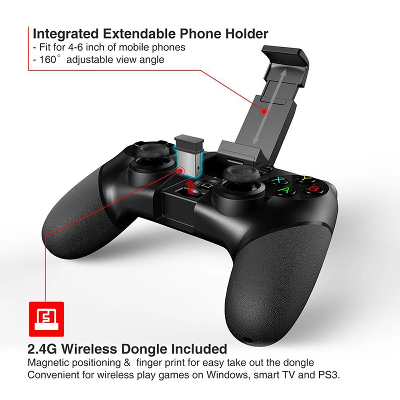 GameSir T4 Pro Wireless Gaming Controller Bluetooth USB for iPhone Android PC PS4 PS3 Nintendo Switch