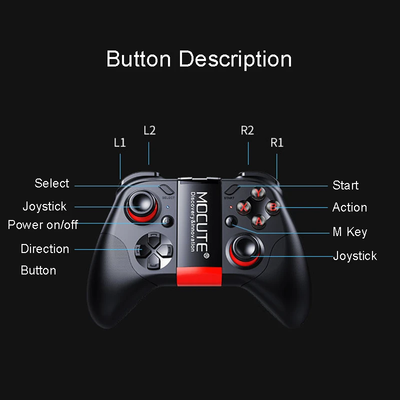 Game Pad Gamepad Controller Mobile Trigger Bluetooth Joystick For iPhone Android Phone Cell PC Smart TV Box Control Gaming Mando