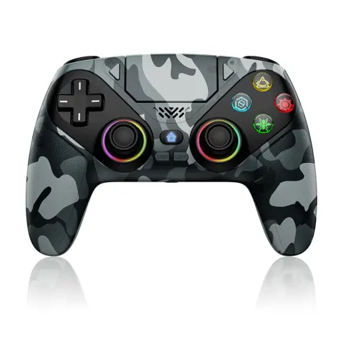 Wireless RGB Gaming Controller for PS5 with Turbo, Dual Vibration, and Programmable Buttons for Immersive Console Play
