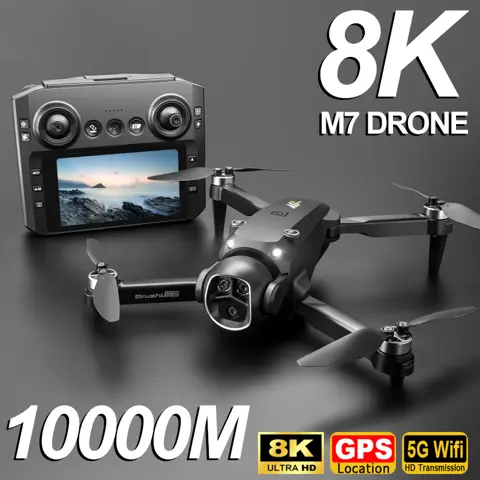 M7 GPS Drone 8K  Aerial HD Dual Camera Intelligent Opstacle Avoidance Brushless Power Screen Remote Control GPS Drone