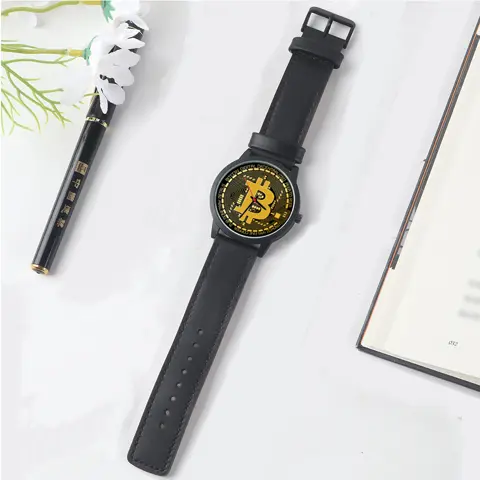 Black Men Gift Choice Rose Gold Men's Watch Souvenir Bitcoin Wrist Timepiece Silver Electronic Watches Carnival
