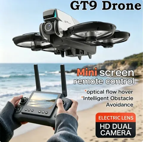 Xioami GT9 Drone GPS Foldable Quadcopter Display Dual Lens WiFi Optical Flow Positioning Powerful Brushless Motor HD Aerial