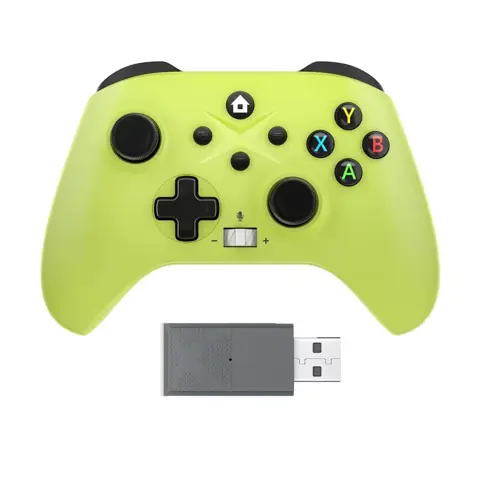 2.4G Wireless Controller for Xbox Series X, S, One, and PC featuring 6-axis gyro, turbo function, and ergonomic joystick design for seamless gaming.