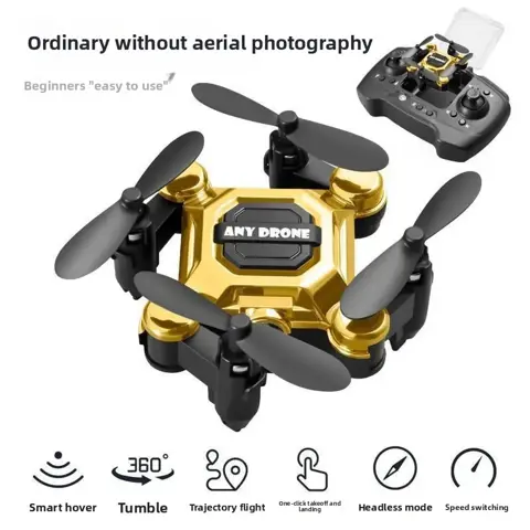 Mini Folding Mosquito Drone with Aerial Camera, Remote Control Helicopter Toy for Students Kids