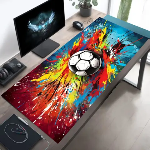 Football Impact Design Mouse Pad PC Gaming Desk Mat XXL Large Rubber Anti-slip Durable Gamer Accessories Keyboard Long Mousepad