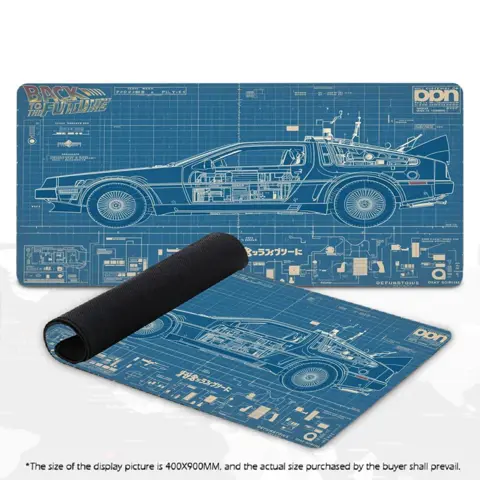 Vintage Car Blueprint XXL Gaming Mouse Pad, Large Non-Slip Mechanical Keyboard Desk Mat for Computer Setup