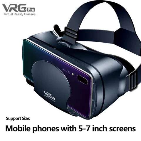 3D VR Headset Smart Glasses Virtual Reality Helmet, for smartphones cell phone mobile 7 inches lenses binoculars devices goggles