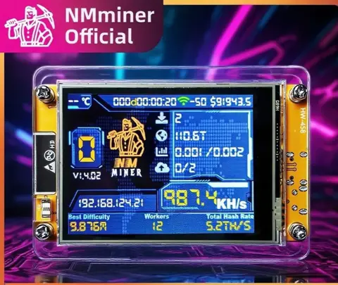 NerdMiner V2 Crypto Solo Lottery Miner 960KHs Bitcoin Hashrate ESP32 2.8 inch Smart Display ESP32-2432S028R DROOM