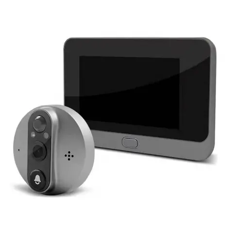 Yuezhe 3MP Wireless Doorbell with Monitor, WiFi Doorbell IP Peephole Camera, 5000mAh Battery, PIR Motion Detector, IR, Digital Display