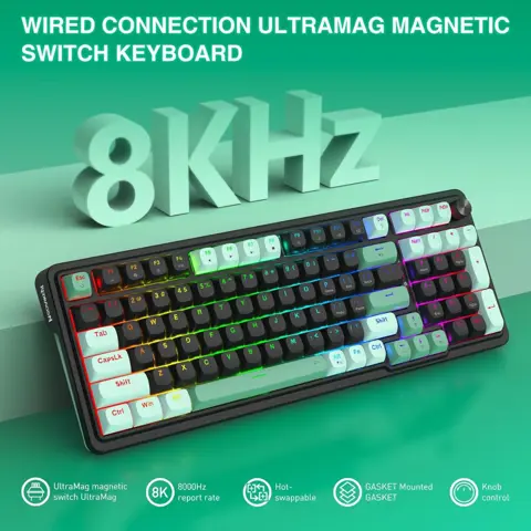 Redragon K686 HE Rapid Trigger Gaming Mechanical Keyboard 98 Keys Wired UltraMag POM Magnetic Switch