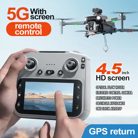 K19 MAX GPS Professional Drone with FPV Camera, 5G Transmission, and Obstacle Avoidance for Fishing Air Drop including Automatic Turnaround Function for 2025.