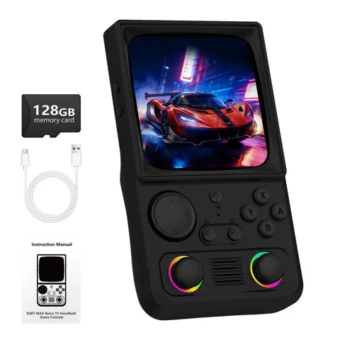 R40 Retro Handheld Game Console 4.0 Inch IPS Screen 720 720 EmuELEC System Built-in 22000+ Games Portable Video Game Player