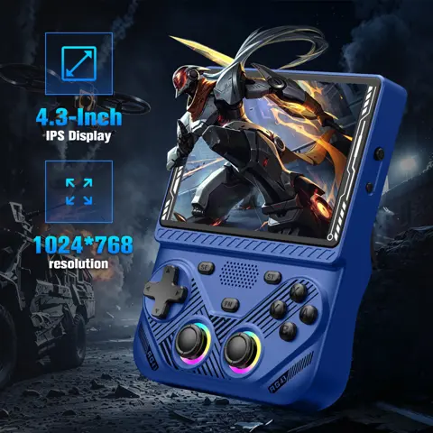 RG43V Pro Retro Handheld Game Console 4.3 Inch IPS Screen Dual System With RK3562 CPU 22000+ Games Support WiFi Network Fighting