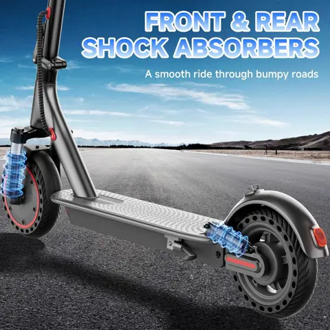 NEW 10‘’ Electric Scooter for Adults,500W Powerful Motor,22 Miles Long Range,Dual Braking System,22Mph Max Speed,Foldable E Scooter with Solid Tires,APP Control