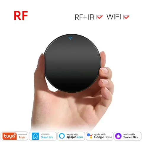 Tuya WiFi IR RF Universal Smart Remote SmartLife App Control for TV AC DVD Compatible Alexa Google Assistant