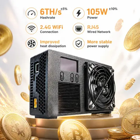 Luckyaxe B131 Bitcoin Miner SHA256 SOLO Latest BM1373 Chip 5-6THs Hash Rate Mining Hardware
