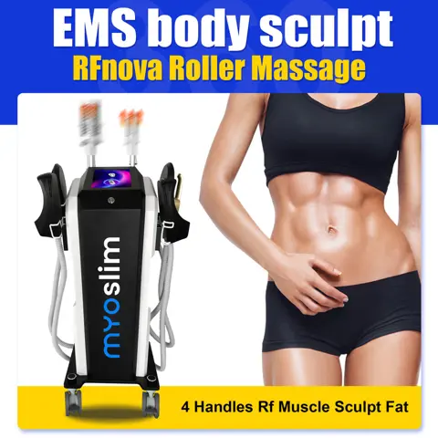 Myoslim EMS Vacuum Inner Ball Roller 360 Degree Rolling Cellulite Massage Weight Loss Machine Body Muscle Slimming Fat Removal